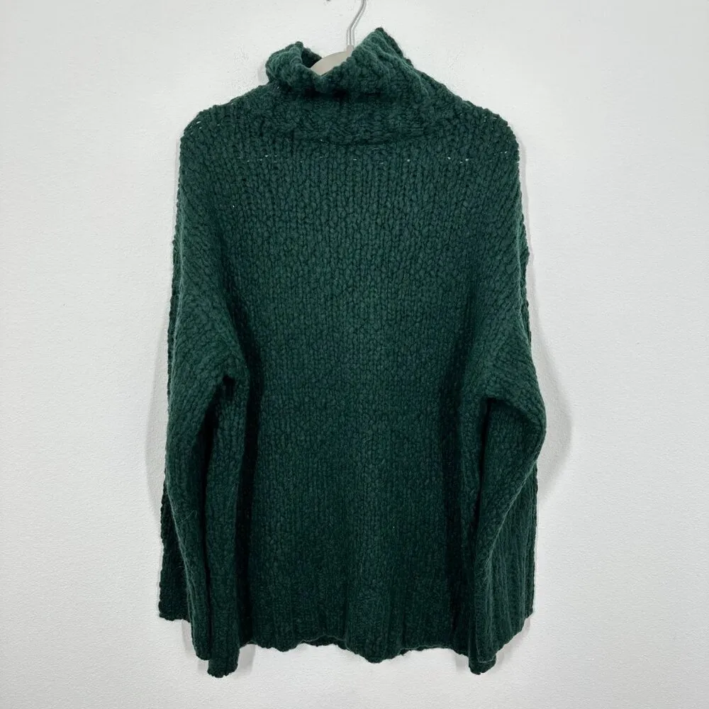 J.‎ Crew Women's Green Oversized turtleneck sweater in textured yarn L/XL NWT - Image 6