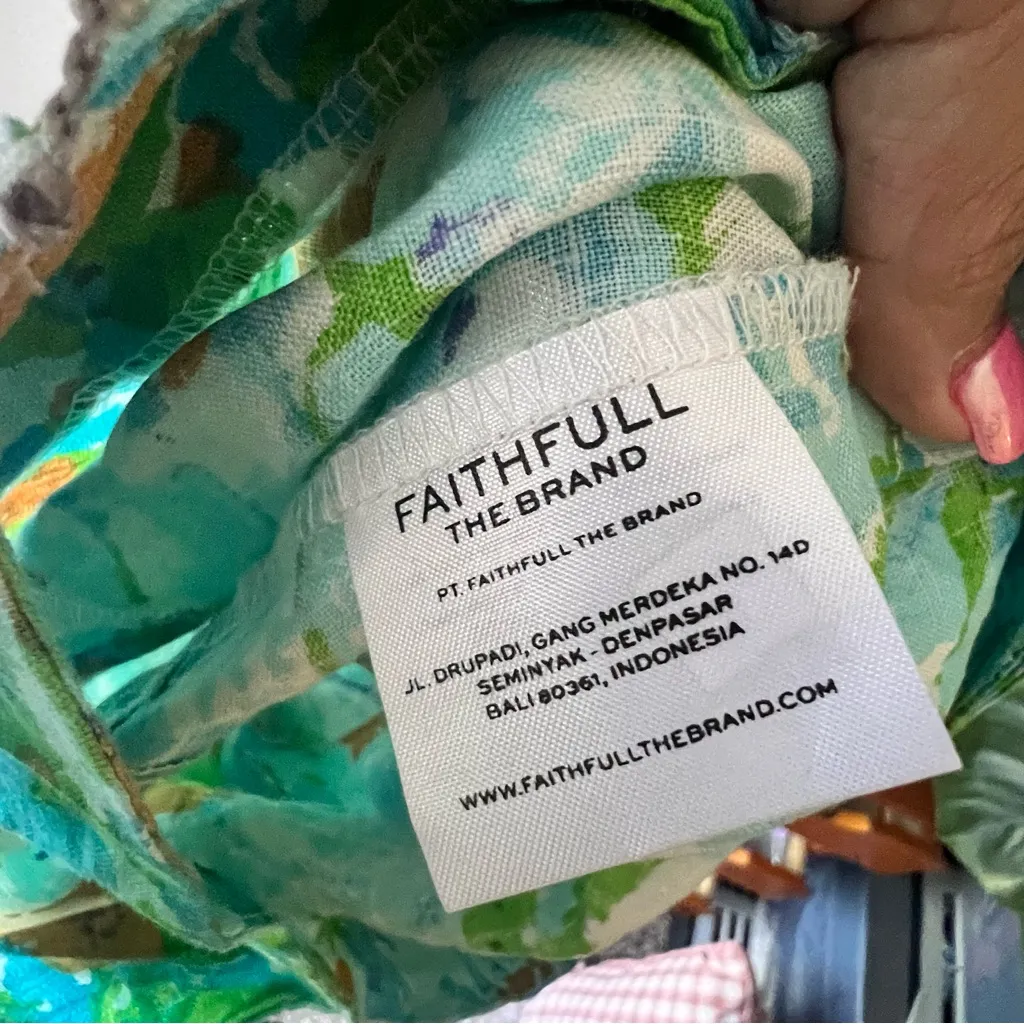 FAITHFULL THE BRAND Priscilla Floral Linen‎ Shorts Womens SIZE 2 Daisy retro - Image 4