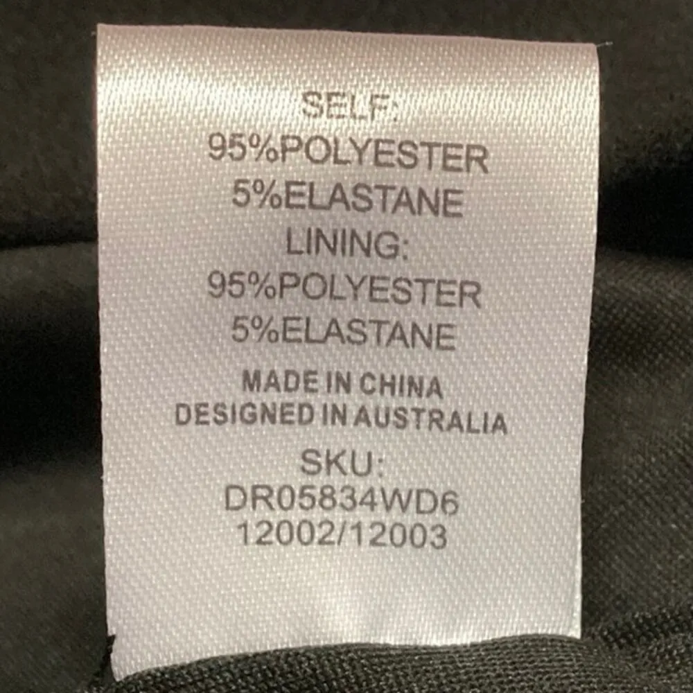 NEW Meshki Mariska Black Strapless Crepe Foldover Bandeau Mini Bodycon Dress 2XL - Image 8