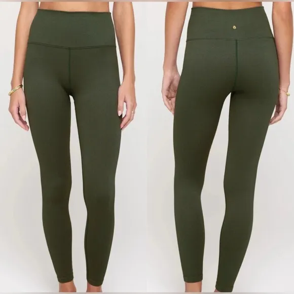 Love Sculpt Leggings Ribbed Seamless High Waisted Green XS/S - Image 2