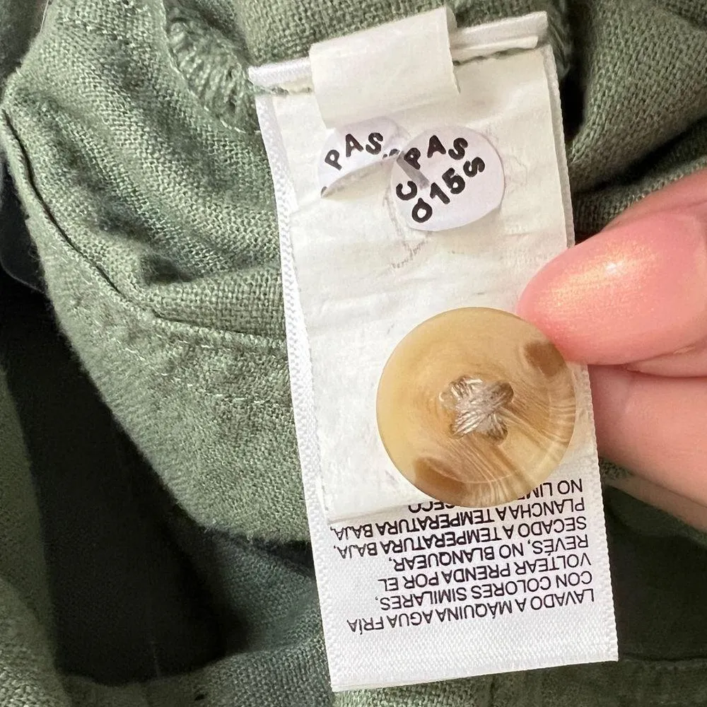 Lucky Brand Green Linen Utility Jacket - Image 6