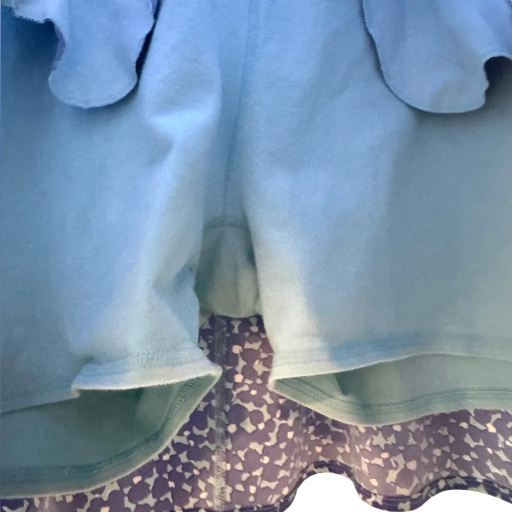 T by TALBOTS Blue and White Patterned Skirt Skort Tennis Skirt Size XL Sporty - Image 3