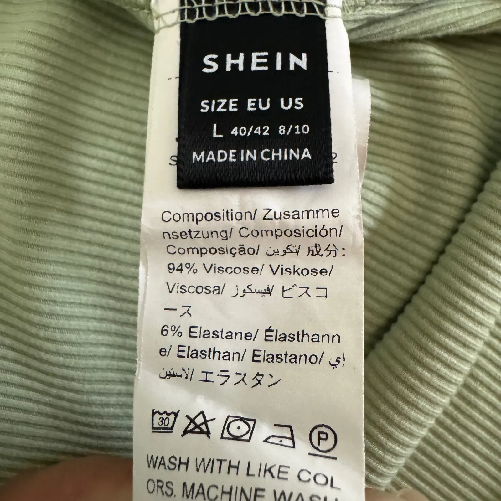 Cottagecore Ribbed Midi Slip Dress Sage Green Tie Strap Ruched Bust Babydoll L - Image 7