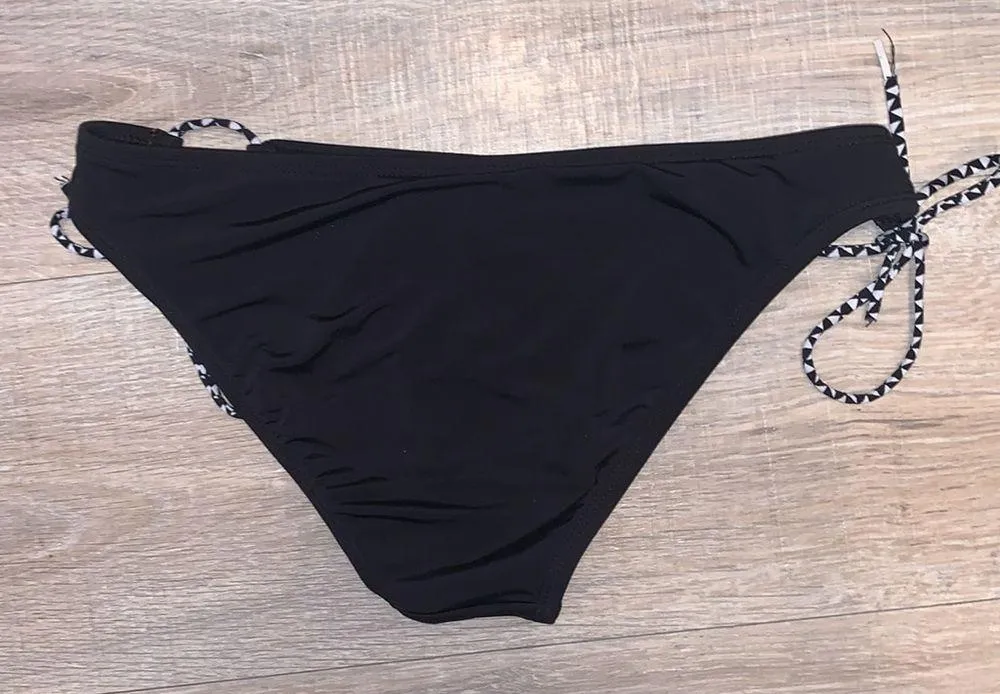 Arizona Jeans  black pink side tie bikini swimsuit bottom - Image 2
