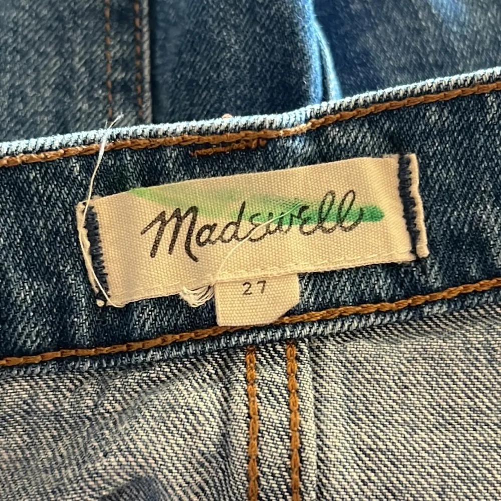 Madewell BLUE DENIM FRINGED MINI SKIRT SIZE 27 - Image 6