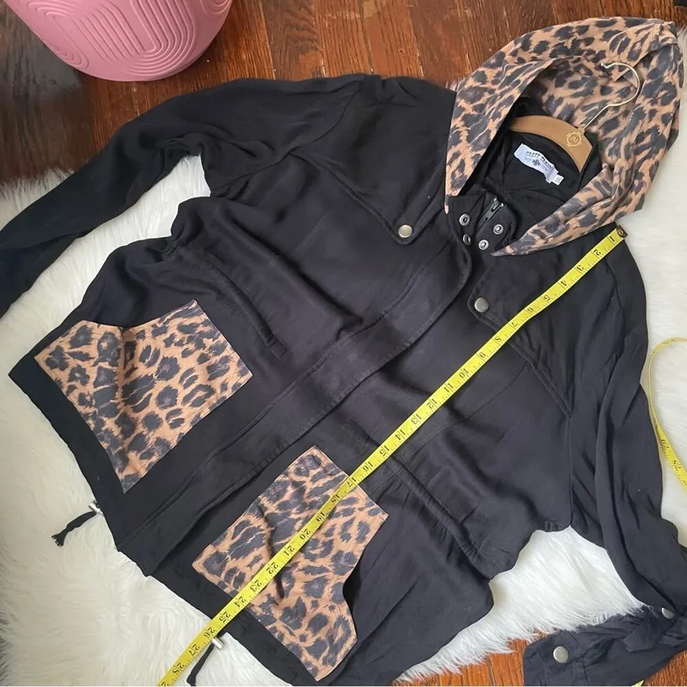 Leopard Print Black Lightweight Jacket - Image 6