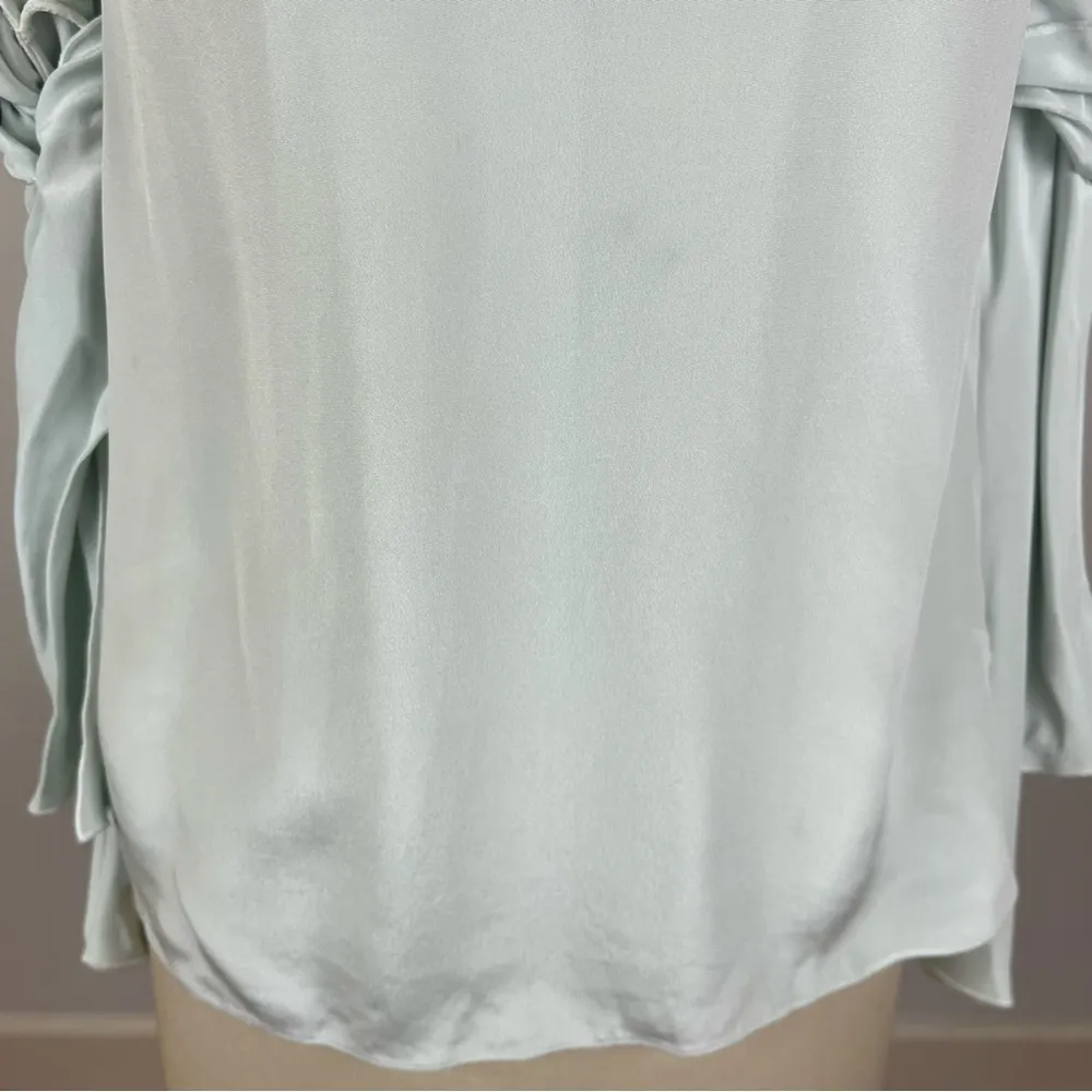 3.1 Philip Lim Light Blue Silk Long Sleeve Blouse - Image 6