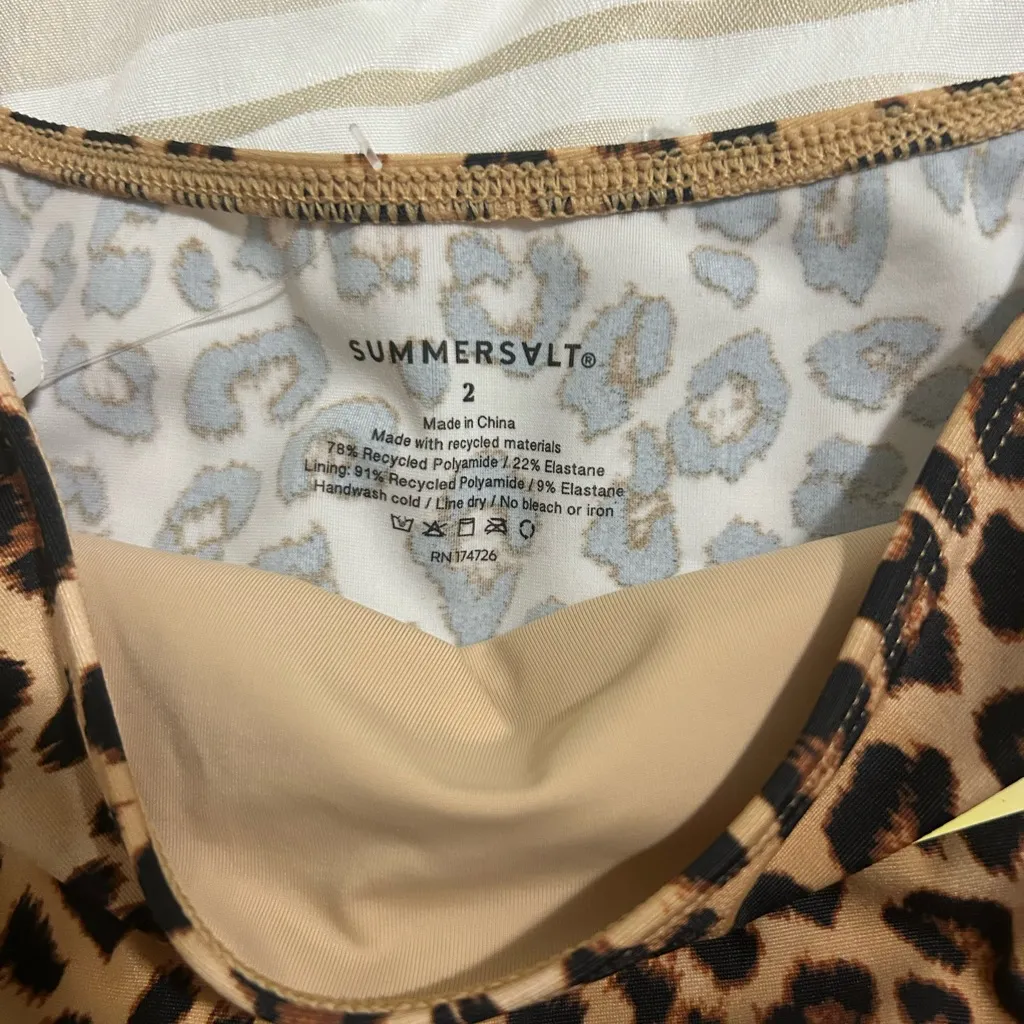 Summersalt Leopard Print Women's swim bikini size 2 - Image 2