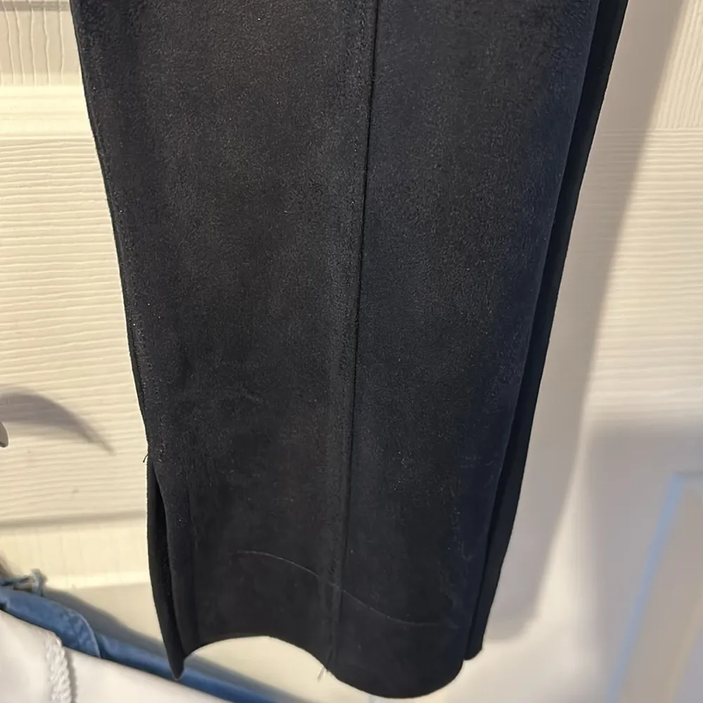 NWT Zezza B Black Velvet Velour Skinny Dress Pants XL - Image 3