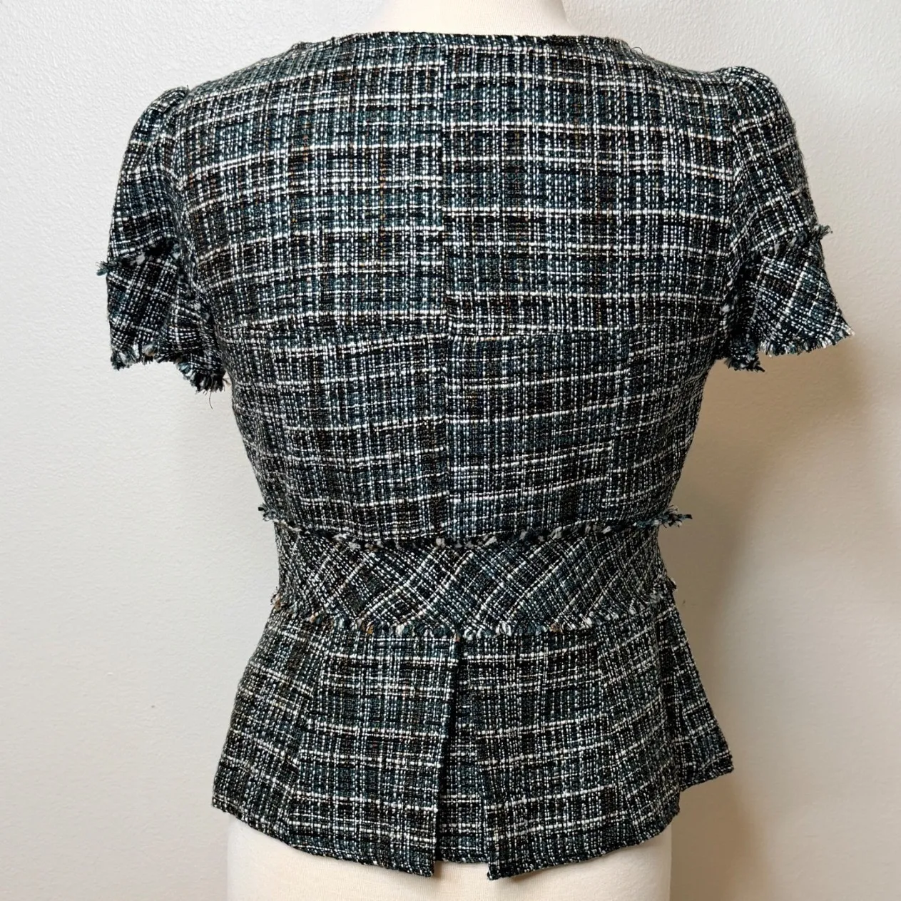 Mossimo Tweed Cropped Blazer Sz S Jacket Careerwear Office Siren Workwear - Image 2