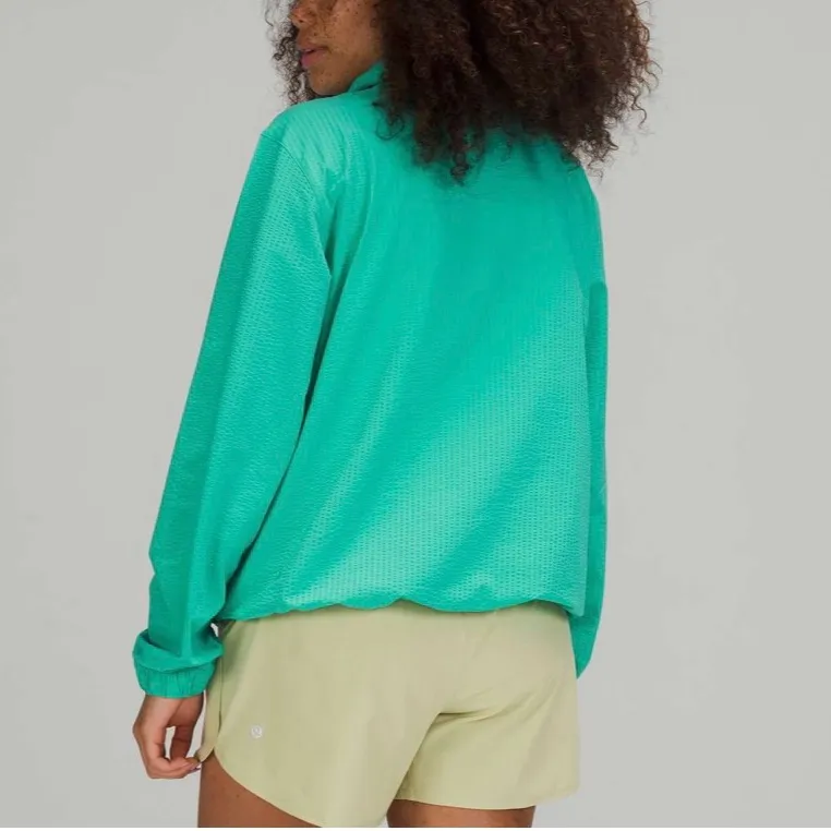 Lululemon Pack Light Pullover Jacket Paradise Green Sz 6 2021 Packable Half Zip - Image 5