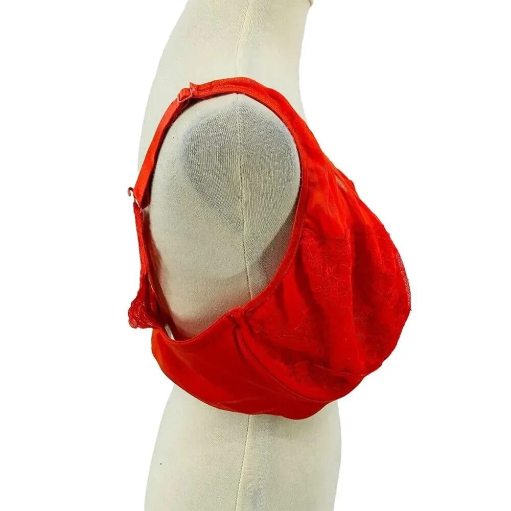 Ashley Stewart Soft Cup Bra Orange Underwire Womens Size 44DDD - Image 6