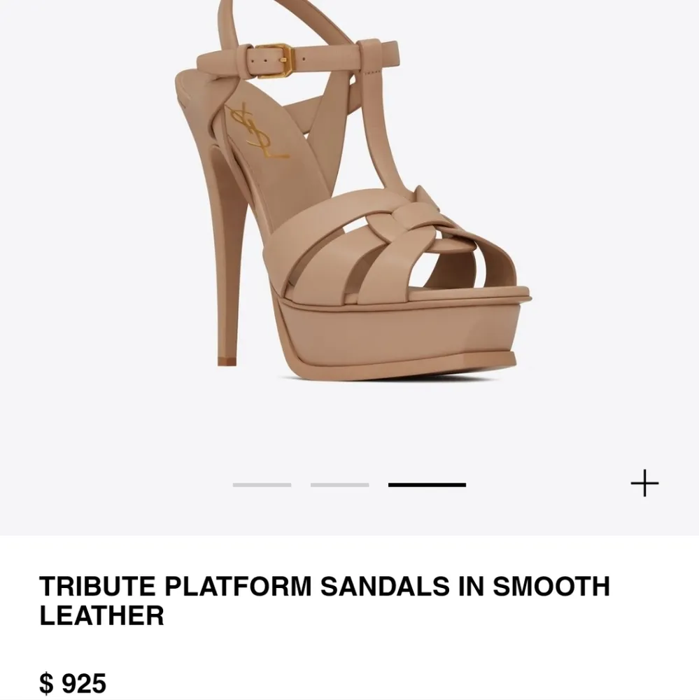 YSL Tribuite Platform Sandals In Smooth Leather - Image 5