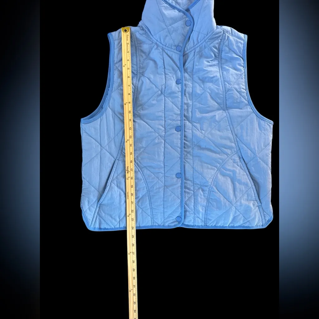 Te Verde Sky‎ Blue Quilted Outerwear Size L - Image 6