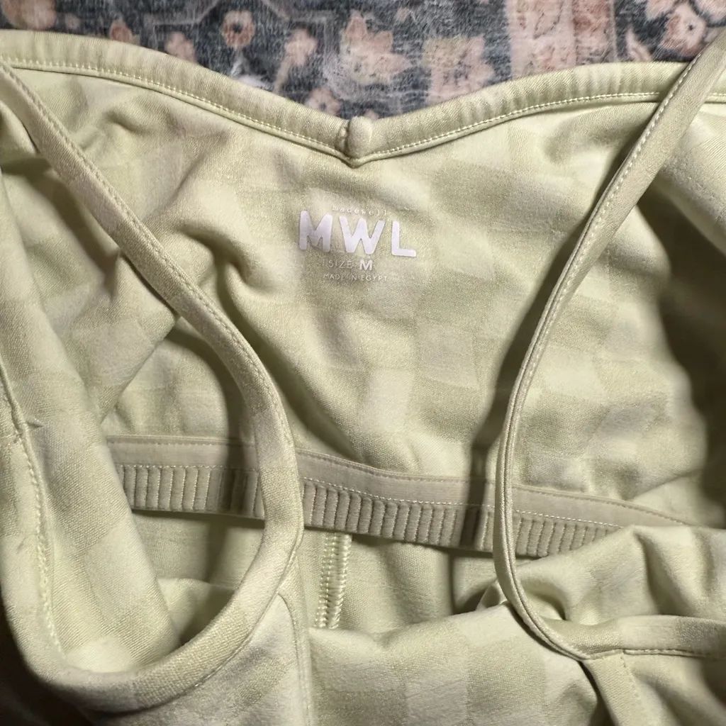 Madewell Mint Checkered Tank Top - Image 3