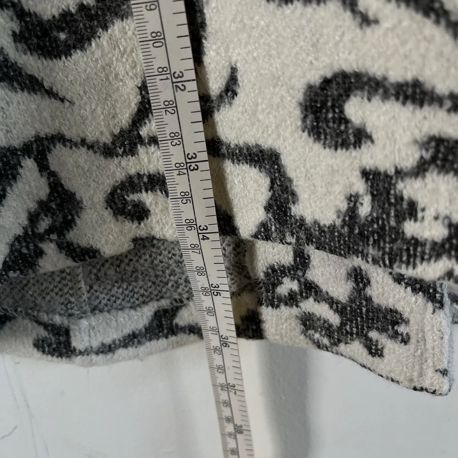 Nanette Lepore  Sz S Fit M Wool Blend Jacquard Button Sweater Coat Longline - Image 8