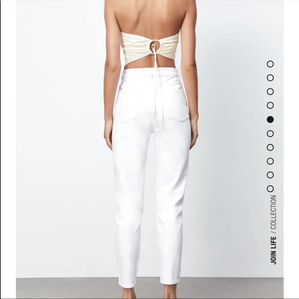 Zara brand white mom jeans - Image 6