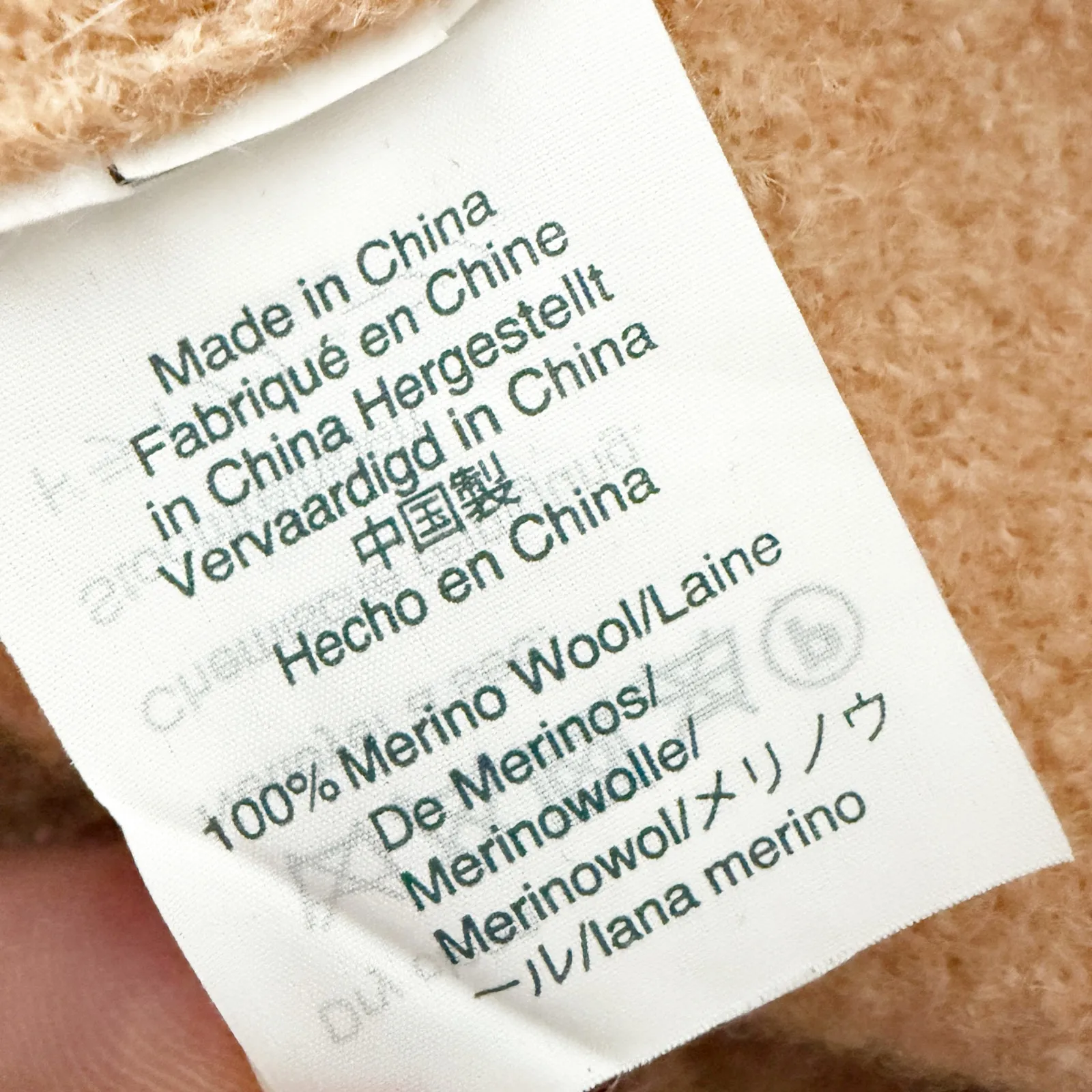 MADEWELL | Bomber Sweater Jacket Peach Tan Warm Apricot Zip Boiled Wool | Small - Image 6