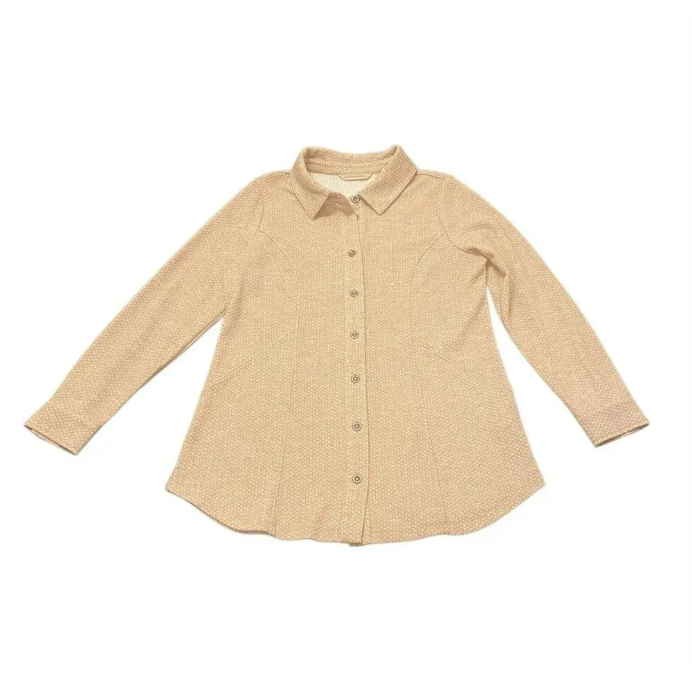 Soft Surroundings  Gale Tunic Womens Size S‎ Peach Button Front NWT - Image 2