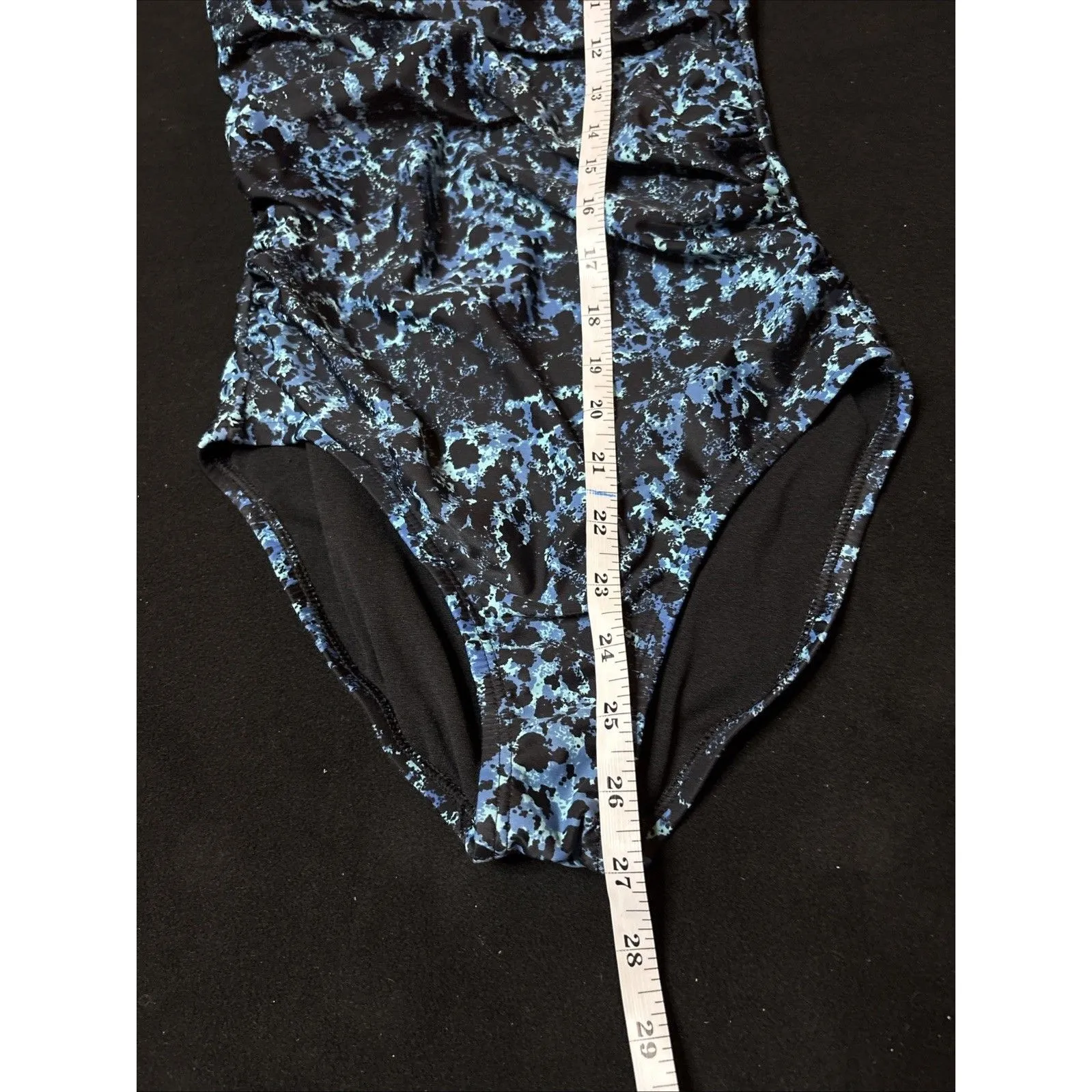 Speedo Women’s 6 One Piece Black and Blue Swim Suit Bikini Swim Suit Swimming - Image 9