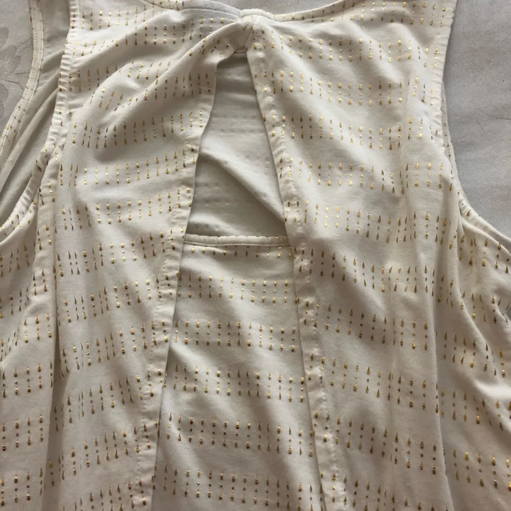 High Fifth Knit Tank Top White & Gold L Size L - Image 2