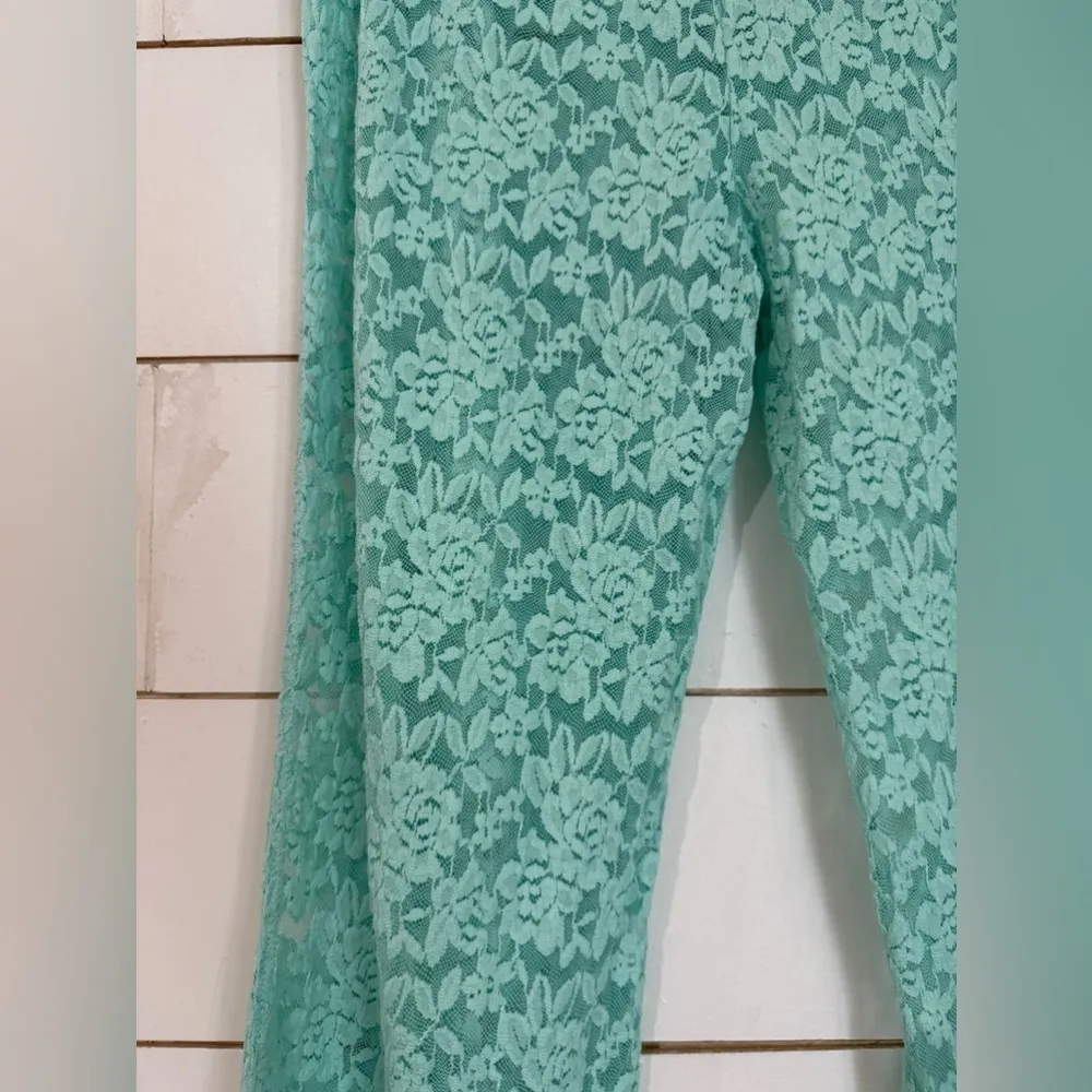 NWOT Free People All Day Lace Women’s Sheer Flare Coquette Pants Sz M - Image 10