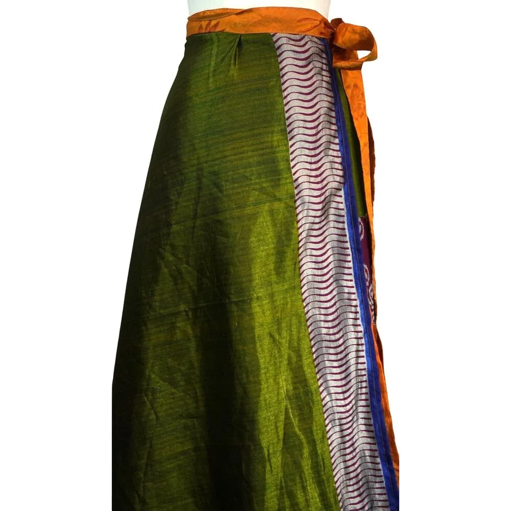 Women's Long Multicolor Silk Wrap - Image 2