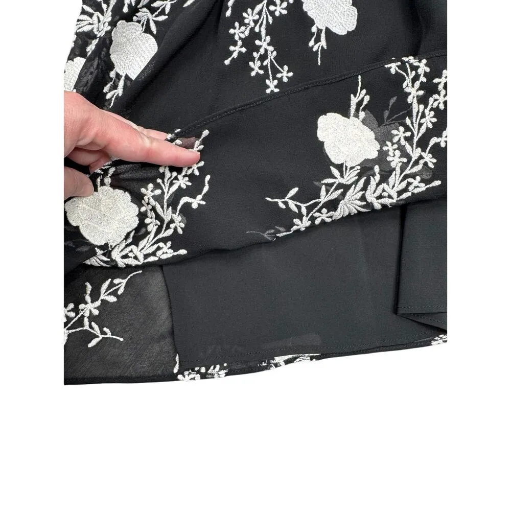 NEW Alice and Olivia Holden Embroidered Cold-Shoulder Dress  Size Large - Image 11