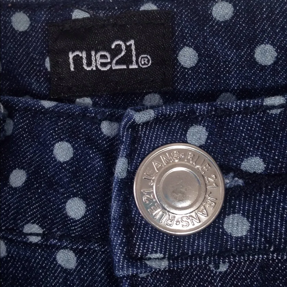 FINAL MARKDOWN Rue 21 Polka Dot Blue Jeans (3/4) - Image 4