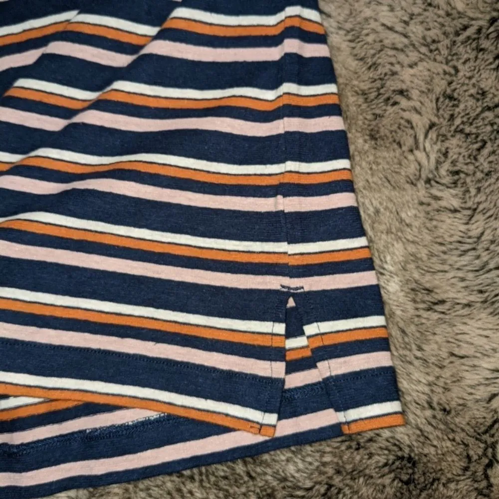 Madewell striped Henley dress L - Image 5