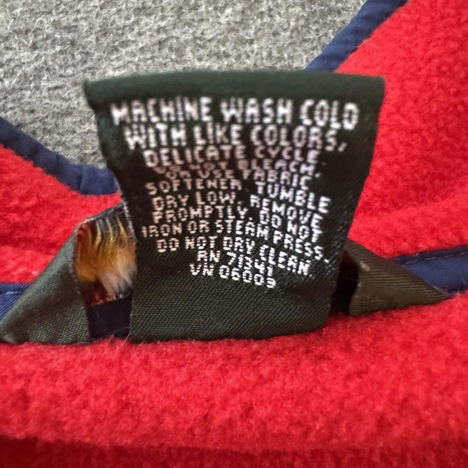 LL Bean Sweater Women 3X Red Fleece 1/4 Snap Mock Neck Polartec Pullover Vtg - Image 5