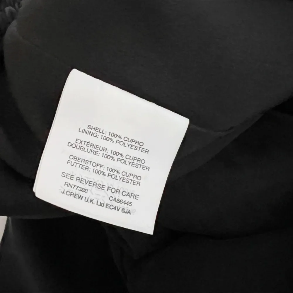 J. Crew Black Japanese Cupro Above the Knee Shimmery Wrap Skirt 12P Polished - Image 7