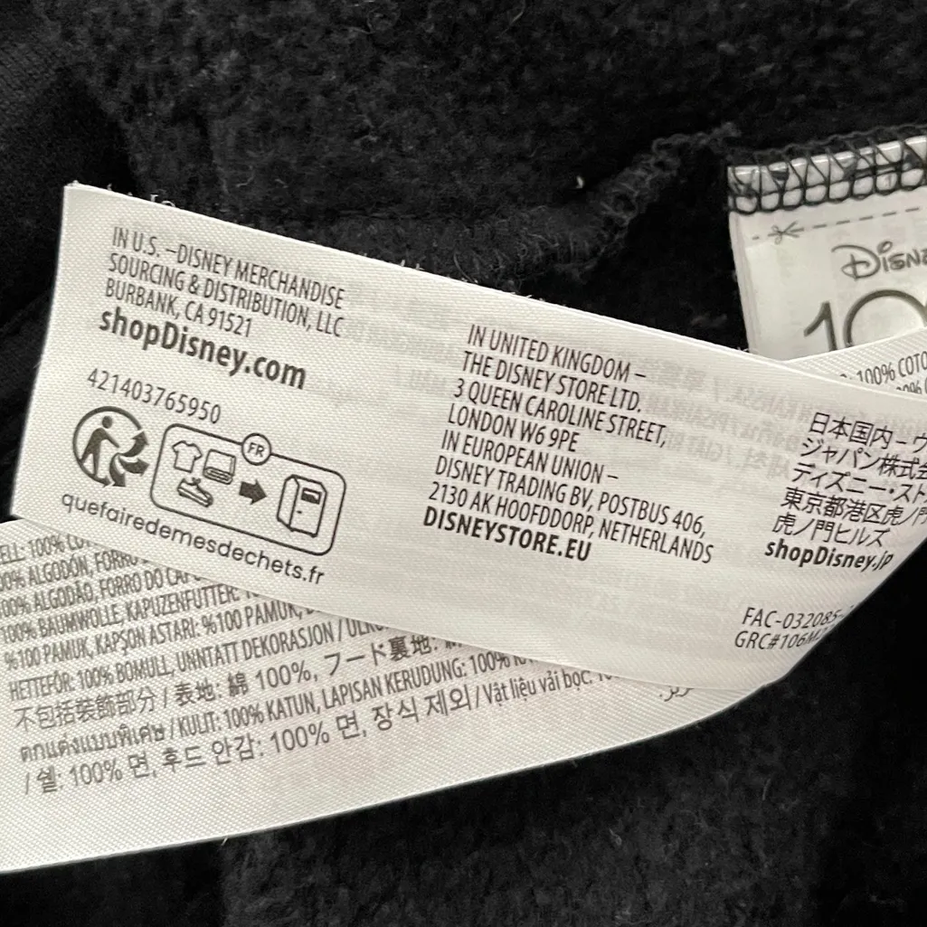 Disney Parks Disney100 Mickey Mouse Black Zip Hoodie XS - Image 15