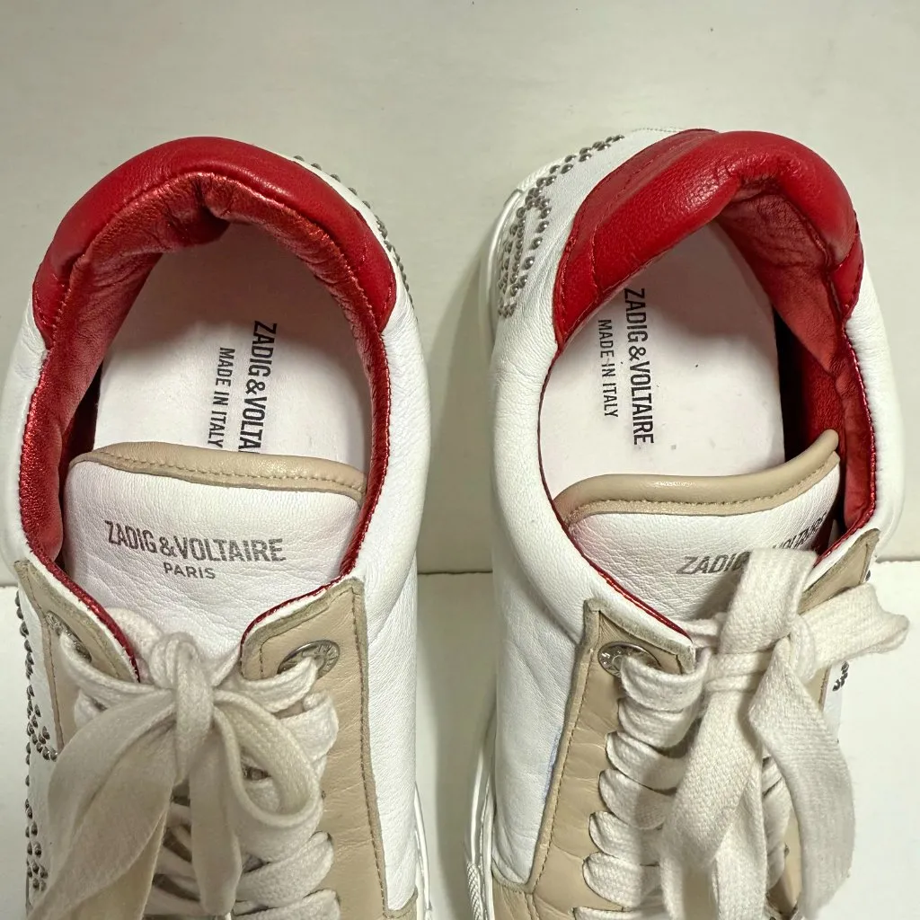 Zadig & Voltaire Zv1747 Studded Leather Sneakers - Image 8