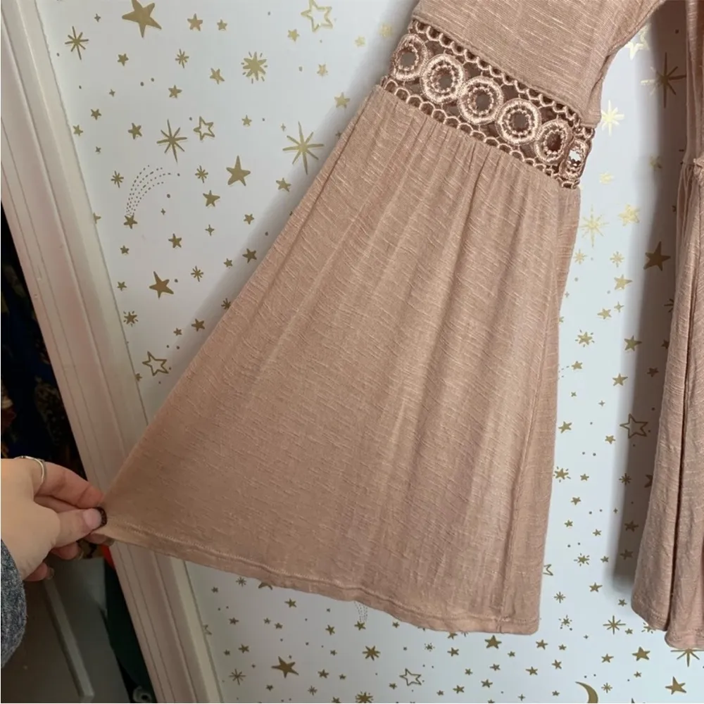 Max Jeans Mauve Lace Flare Long Sleeve knit Blouse - Image 4