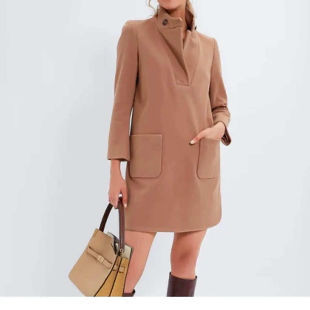 Tuckernuck Camel Emerson Coat Dress XXL Long Sleeve Mini Pockets $298 NWT - Image 12