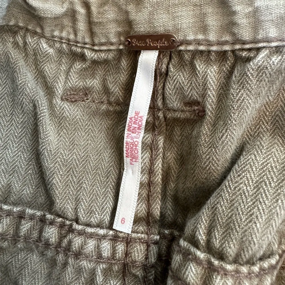 Free People Rule Breaker Slim Pants Size 6 Olive NWOT - Image 5