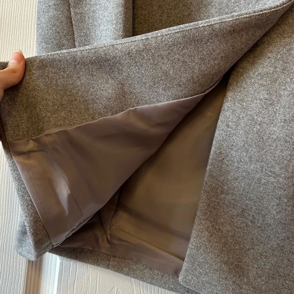 Laundry by Shelli Segal Women’s Single-Breasted Walker Coat, Heather Grey, Small - Image 8