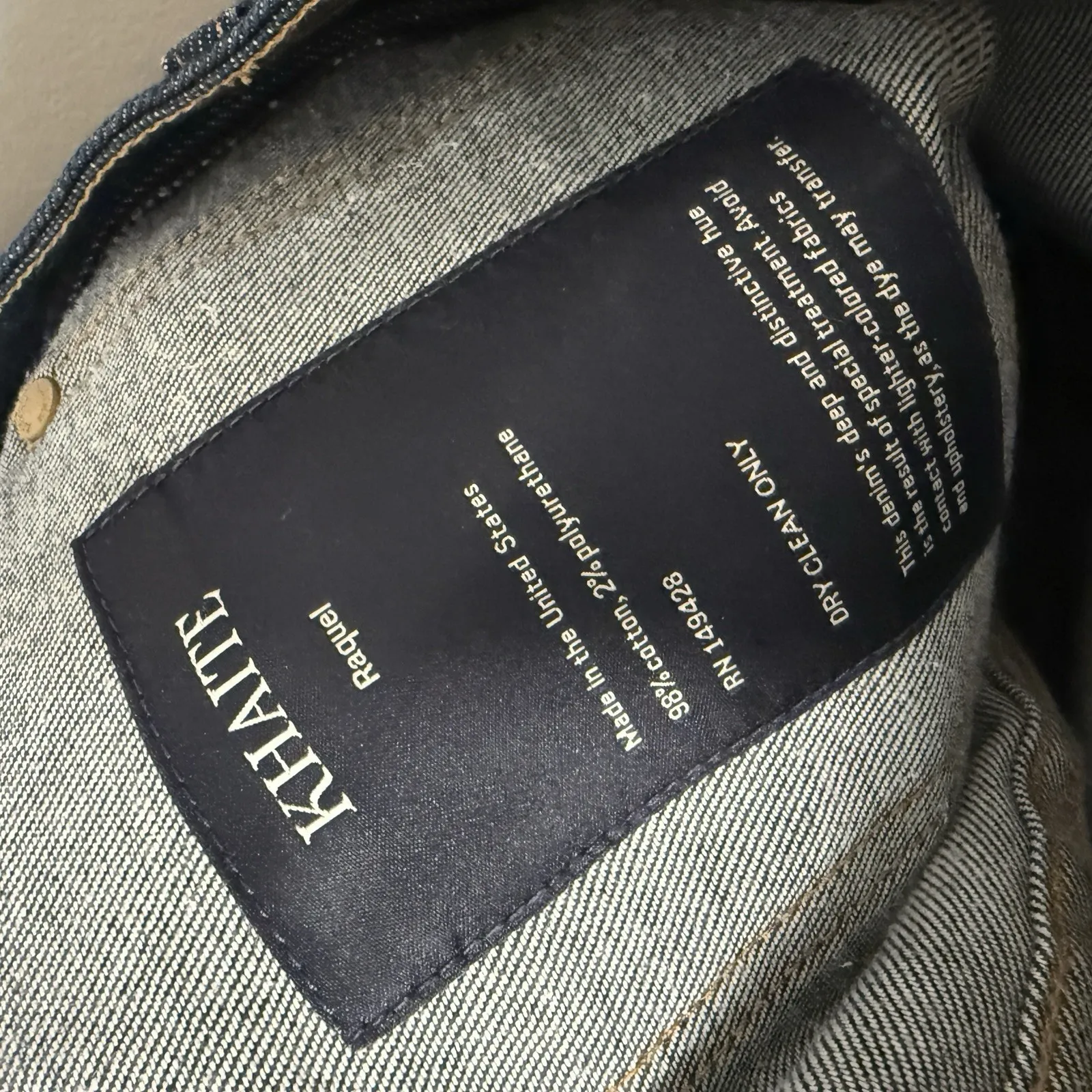 Khaite‎ Raquel Patch Pocket Flare Jeans in Dark Navy Size 31 - Image 8