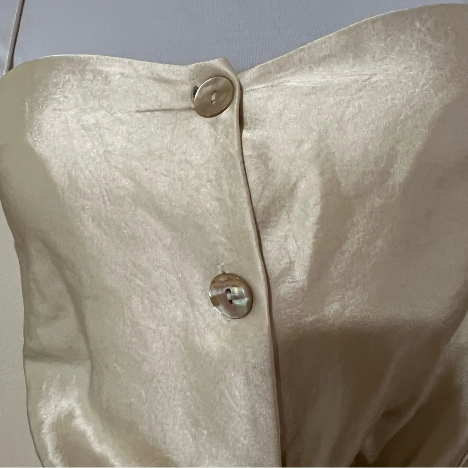 Nanushka Sayan tie waist button front satin midi slip dress - Image 3