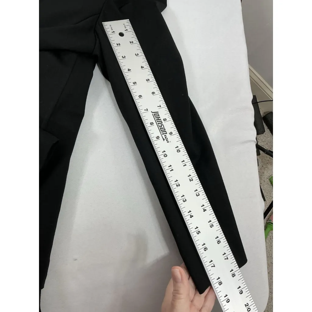 Womans Ann Klein 1 Button Long Sleeve Blazer Black XL Faux Leather Collar NWT - Image 7