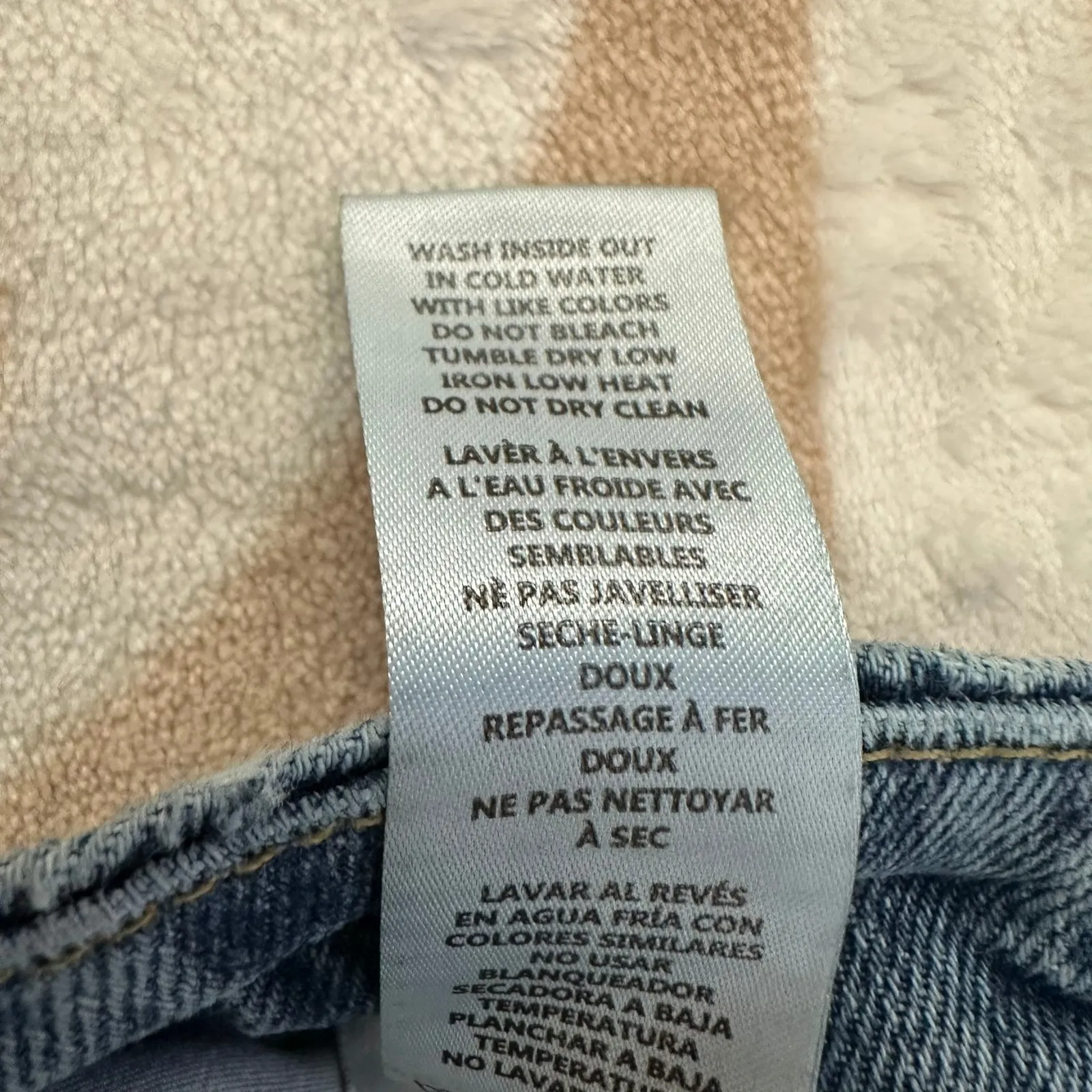 Good American‎ 90's Duster Straight Leg Blue Jeans High Rise Distressed 6/28 - Image 12