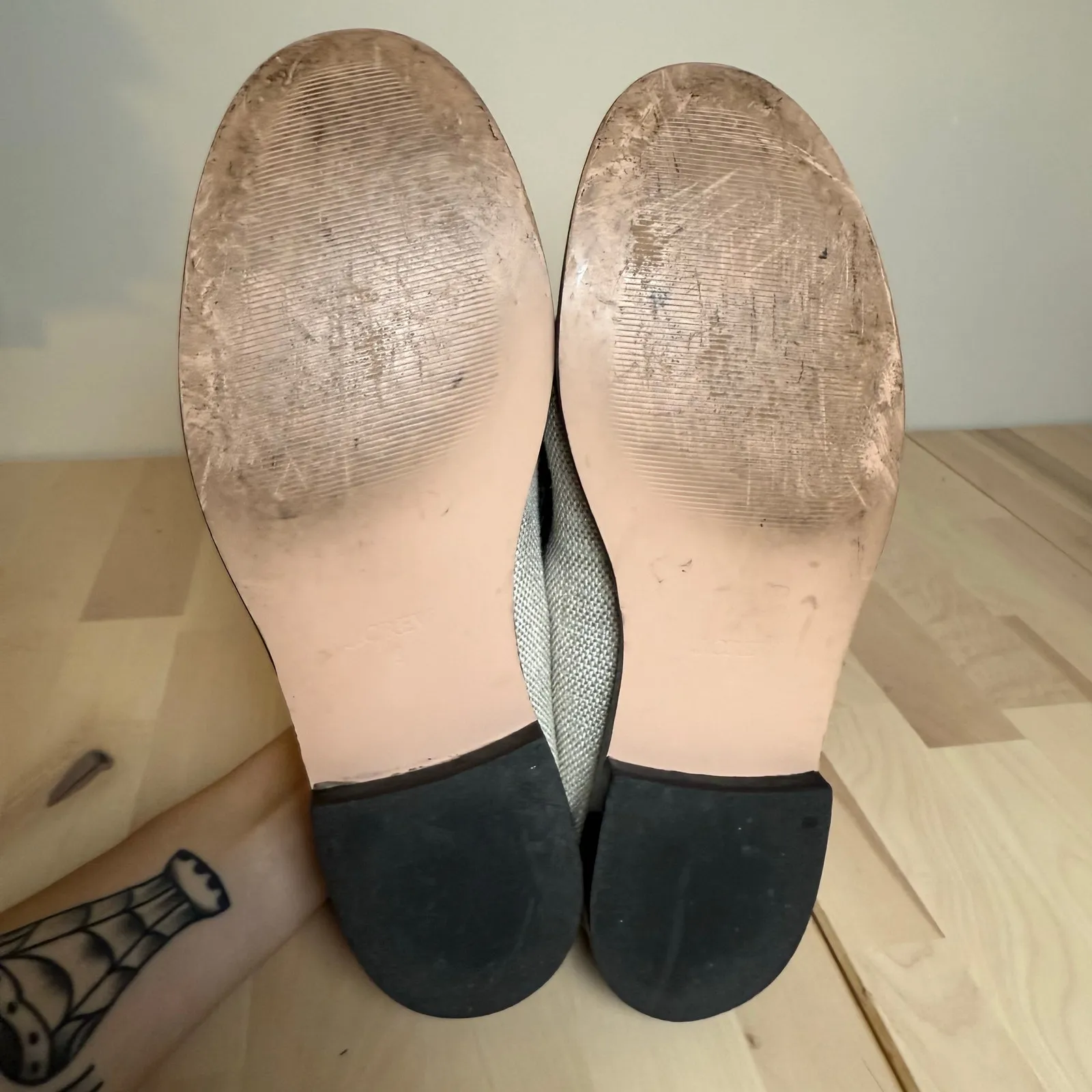 J.Crew Black Cream Winona Penny Loafer In Italian Linen & Leather Slip On Preppy Size 9 - Image 2