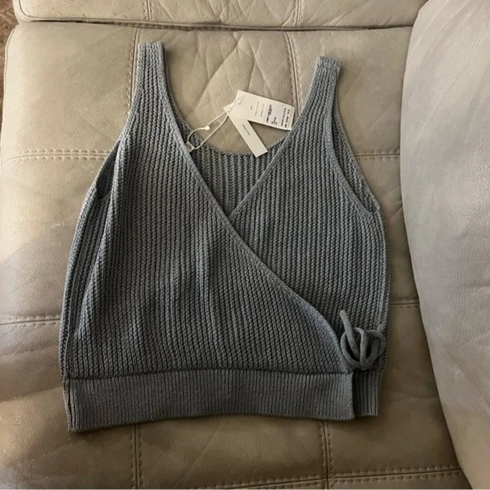 Vince Crossover Ribbed Cotton Knit Tank Top - Image 6