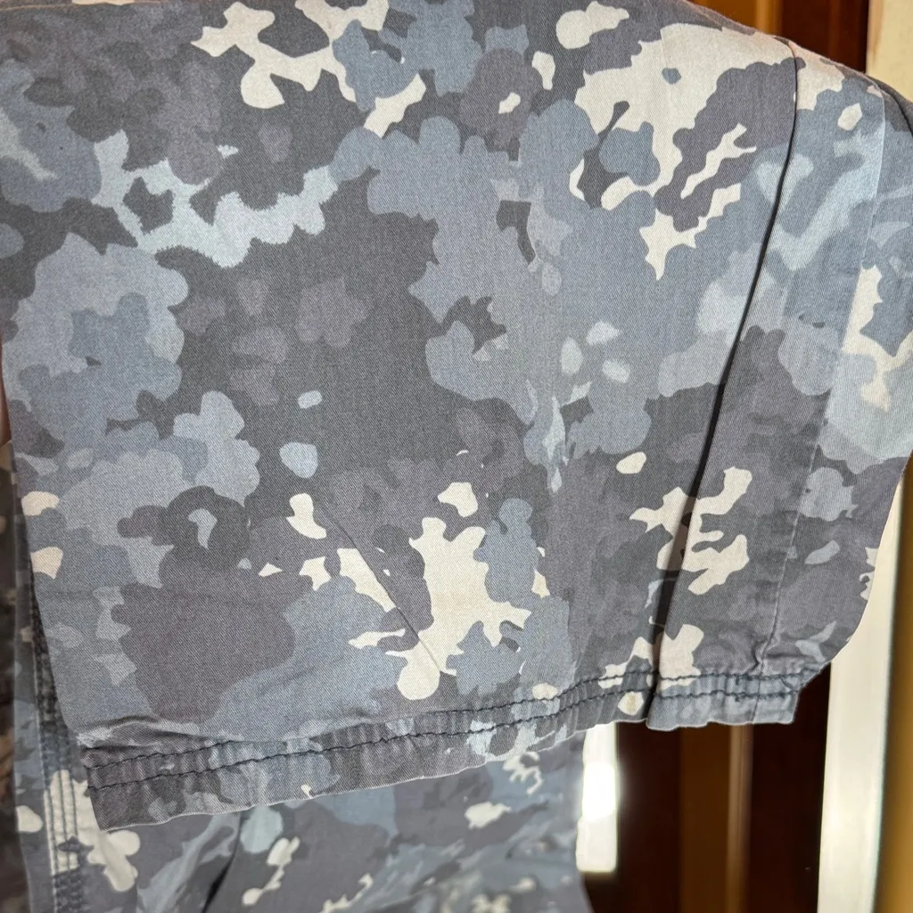 Vintage Y2K Faded Glory Gray Camouflage Cargo Pants 100% Cotton Size 12 - Image 7