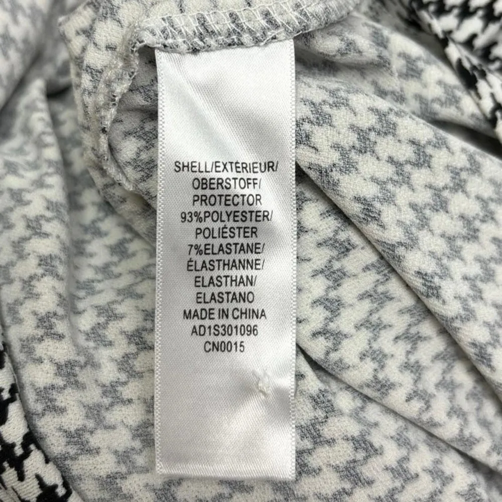 Adrianna Papell NWT Black Houndstooth Flutter Sleeve Crewneck Blouse Top Size XS - Image 10