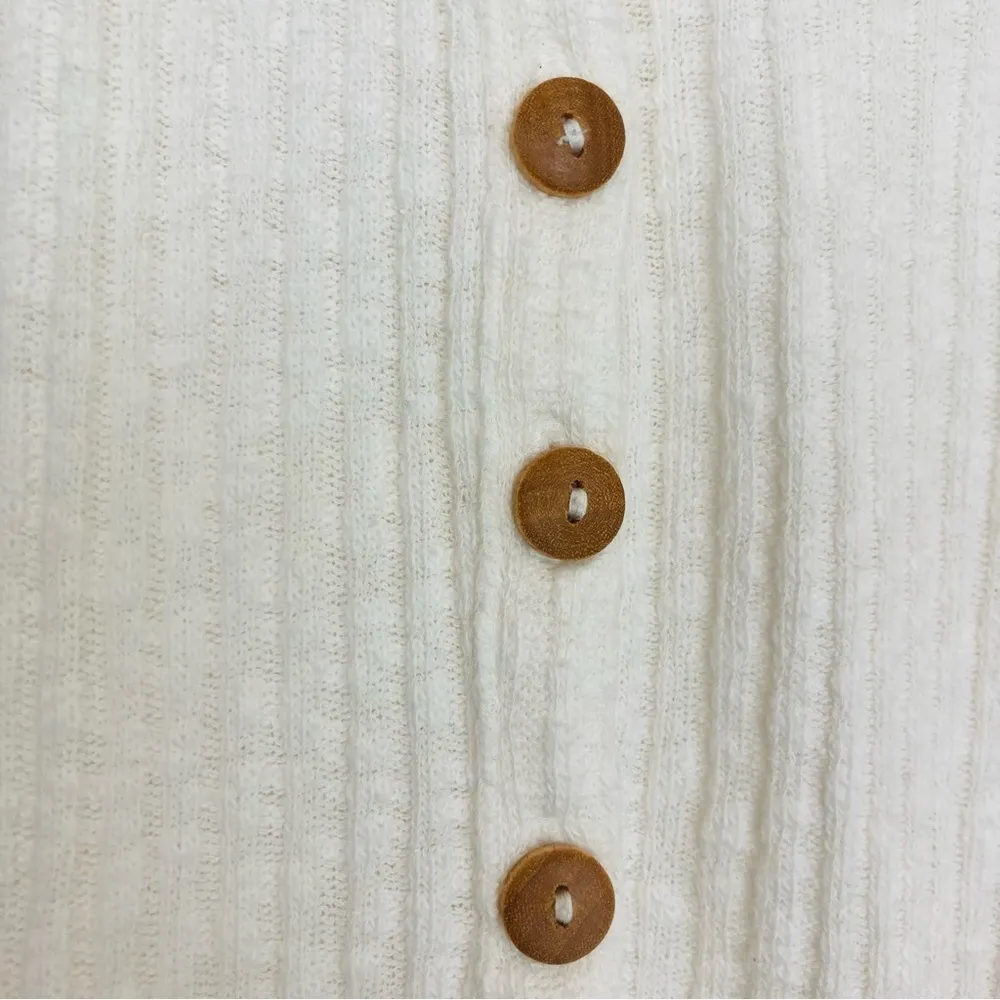 Free People Beach ribbed semi sheer long sleeve coverup mini dress. Size… - Image 5