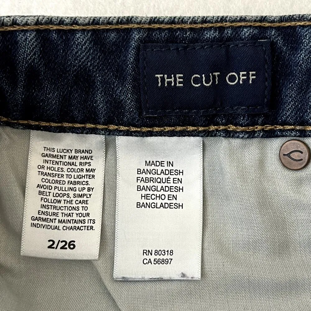 Lucky Brand Cut Off Button Fly Denim Shorts - Image 4