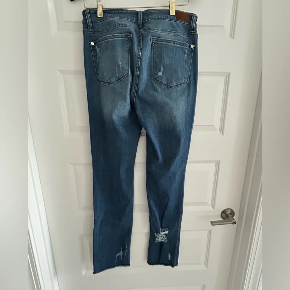 Judy Blue Distressed Straight Leg Jeans Blue Size 11 / 30 - Image 6