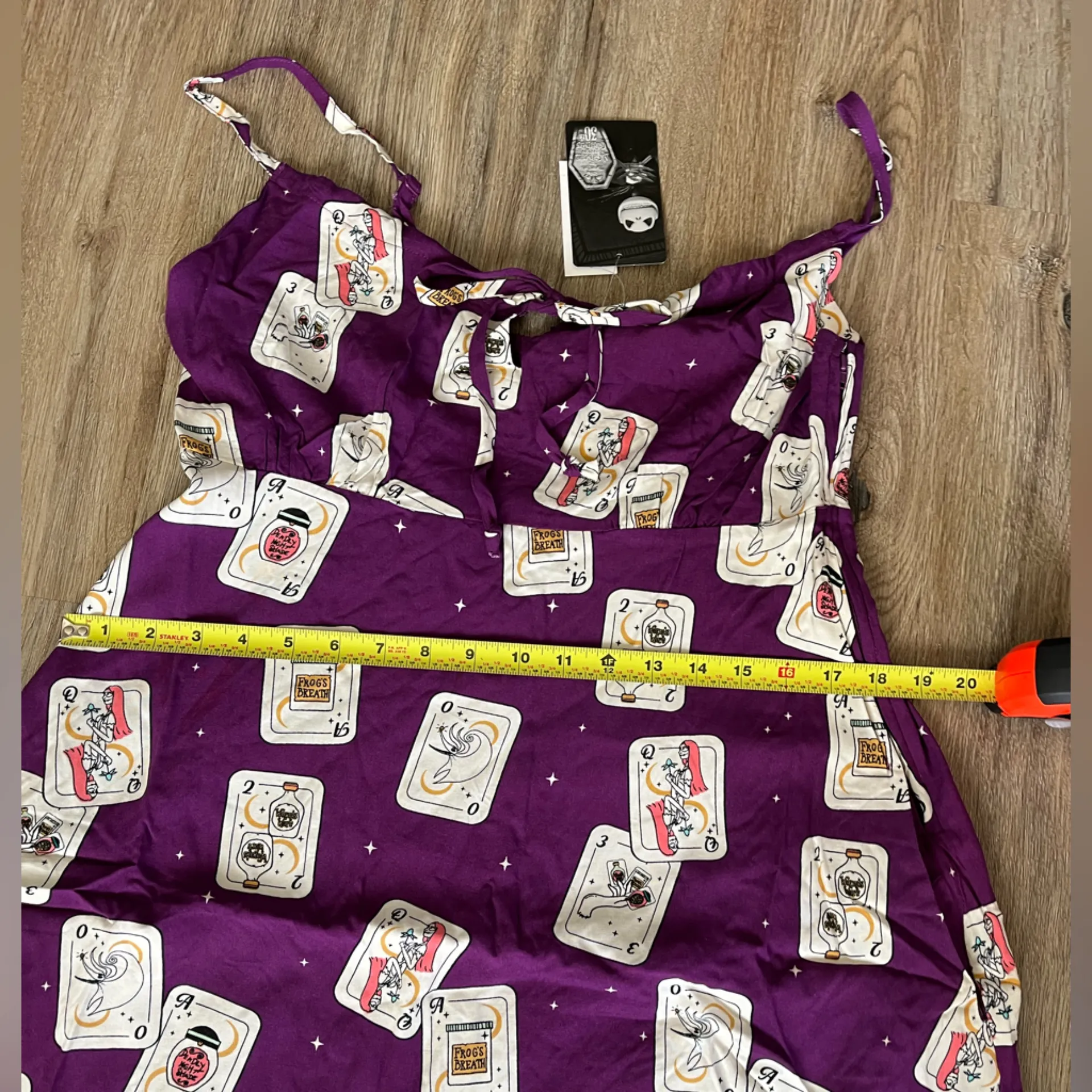 Disney The Nightmare Before Christmas Playing Cards Allover Print Slip Dress - Image 8